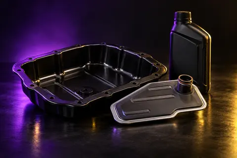 Transmission fluid pan and filter — service illustration